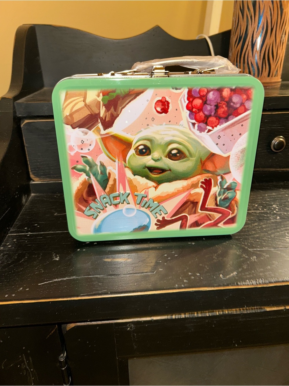 This is a Bath & Body Works Star Wars Snack Time Collectible Lun featuring Grogu